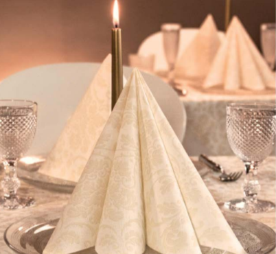 Victoria Avorio Airlaid Napkin Champagne Design, 50ct pk