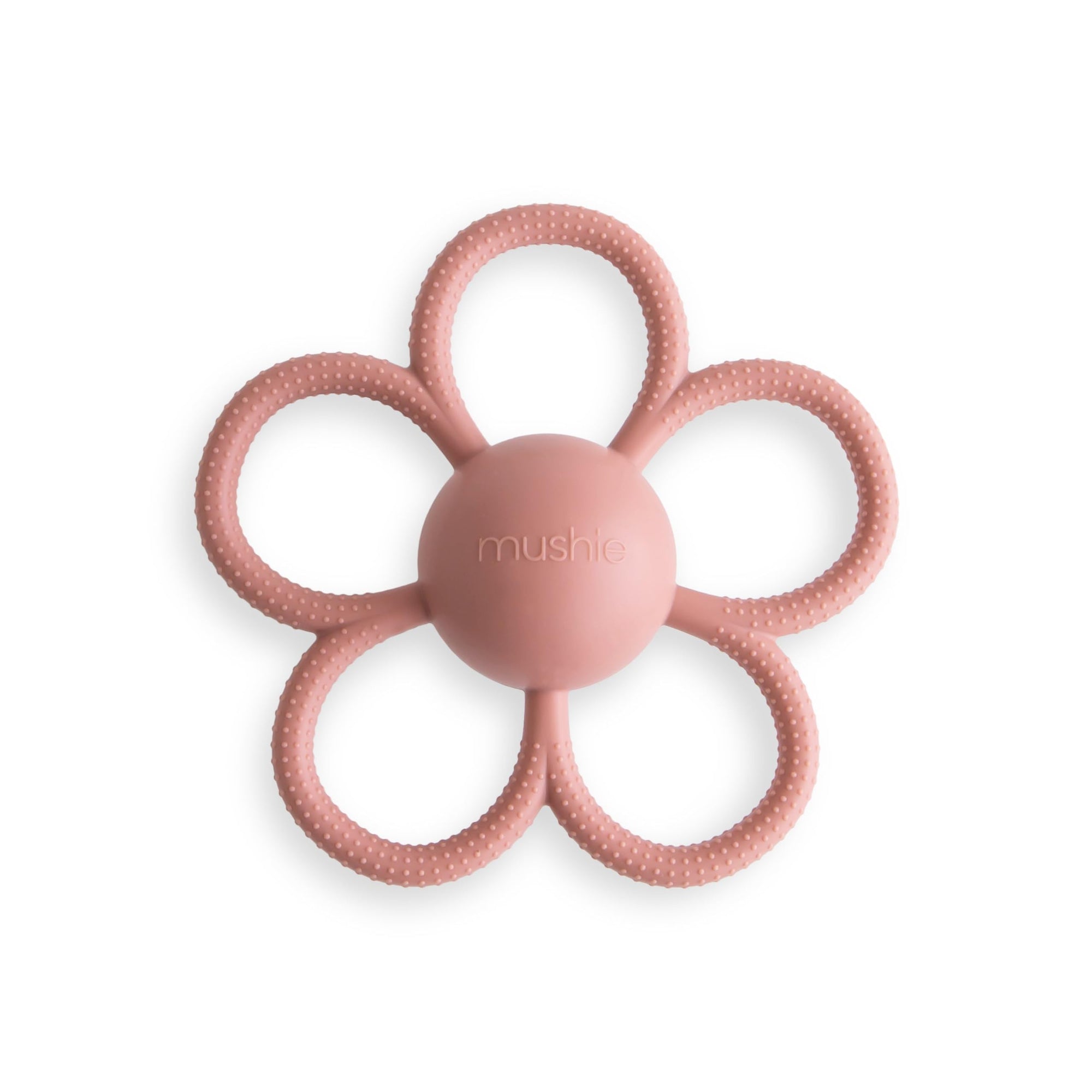 Daisy Rattle Teether, Soft Lilac