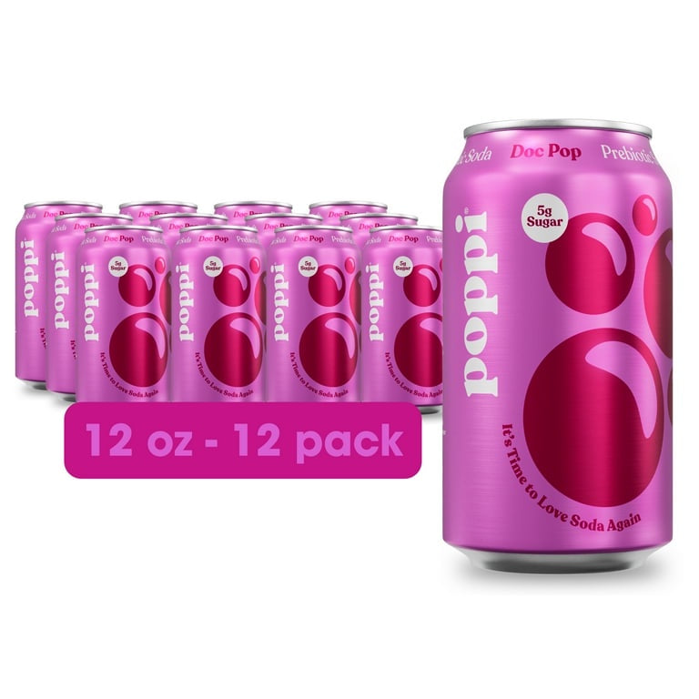 Poppi Prebiotic Soda, Docs Pop, 12ct
