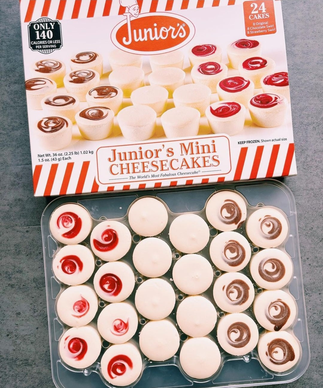 Junior's Mini Cheesecakes, Variety Pack, 1.5 oz, 24 ct