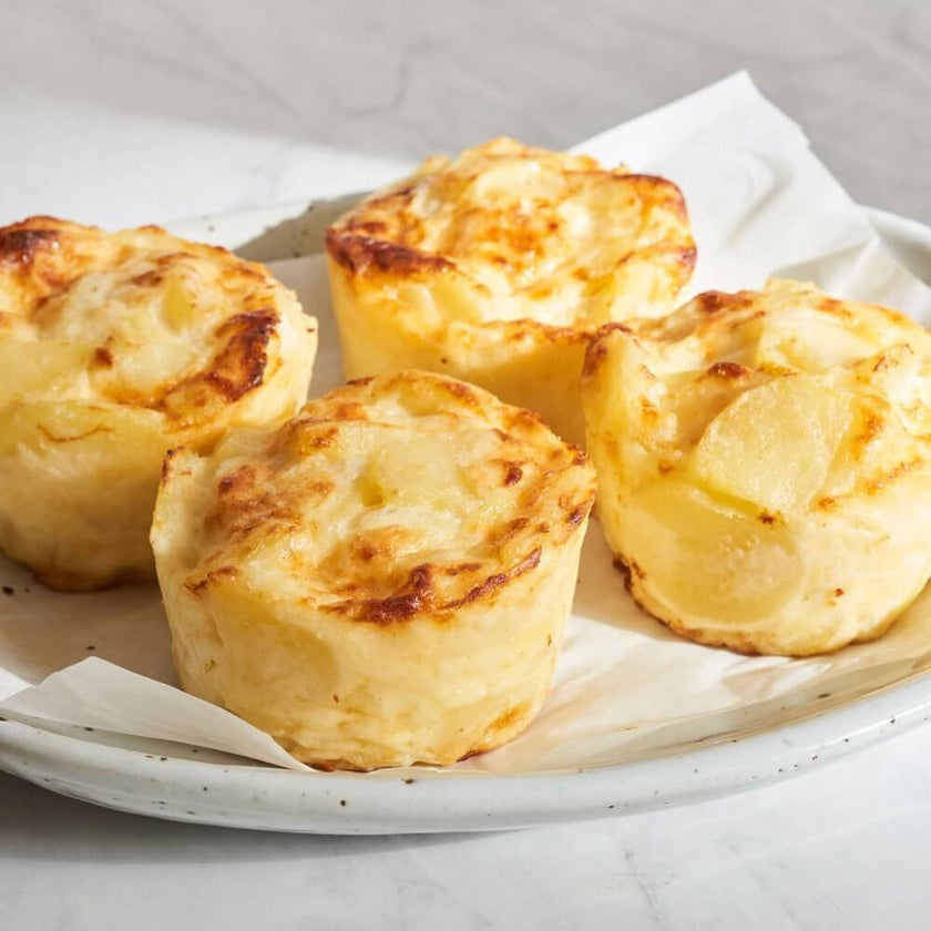 Gourmet Foods Au Gratin Potatoes, with Cheese Raw Frozen, 4 Count