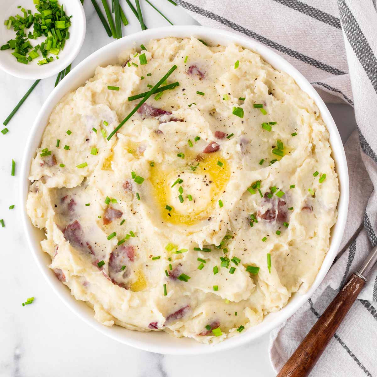 Red Mashed Potatoes, Skin-On, Frozen Bag, 4lb