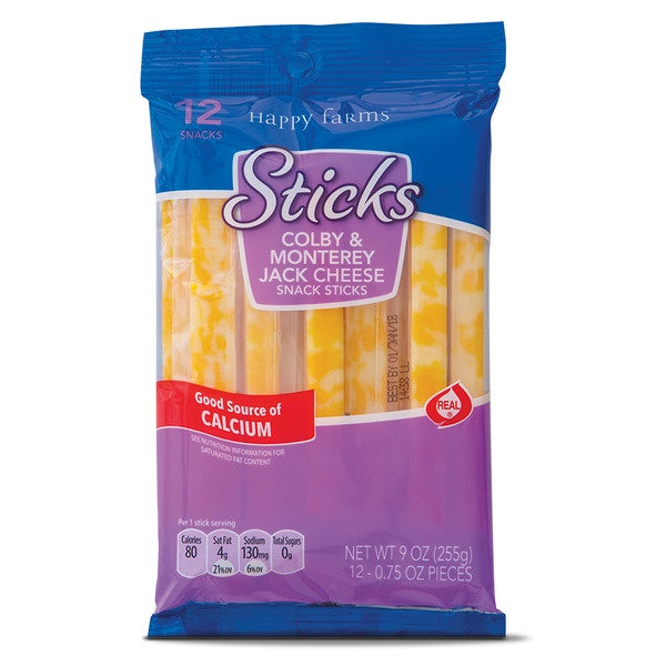 Happy Farms Colby & Monterey Jack Cheese Sticks, 9oz
