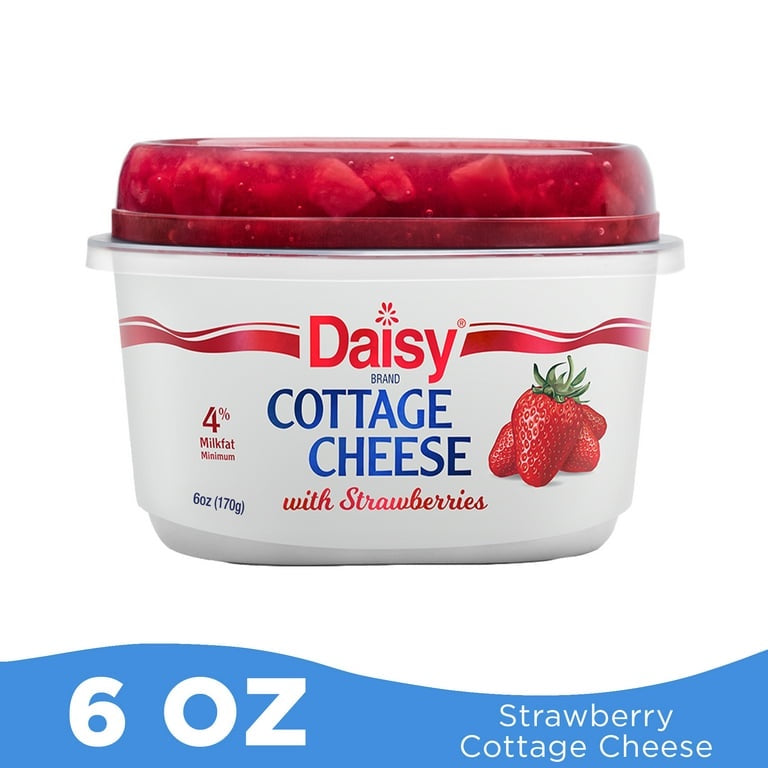 Daisy Cottage Cheese, Strawberry, 6oz