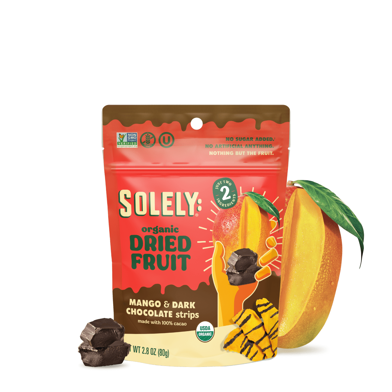 Solely Fruit Dried Mango Choc - 2.8oz