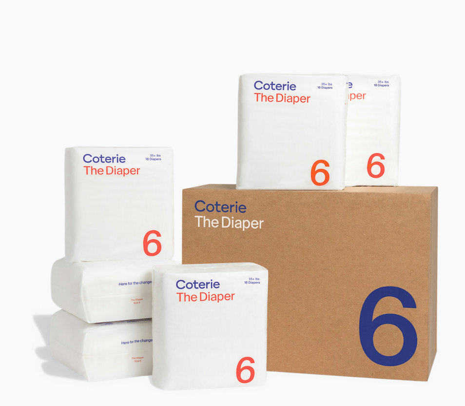 Coterie Ultra Soft Diapers, Monthly Supply - Size 6