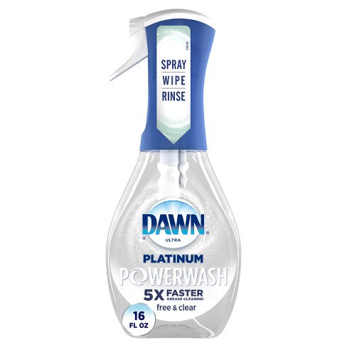 Dawn Ultra Platinum Powerwash Dish Spray, Free & Clear, 16oz