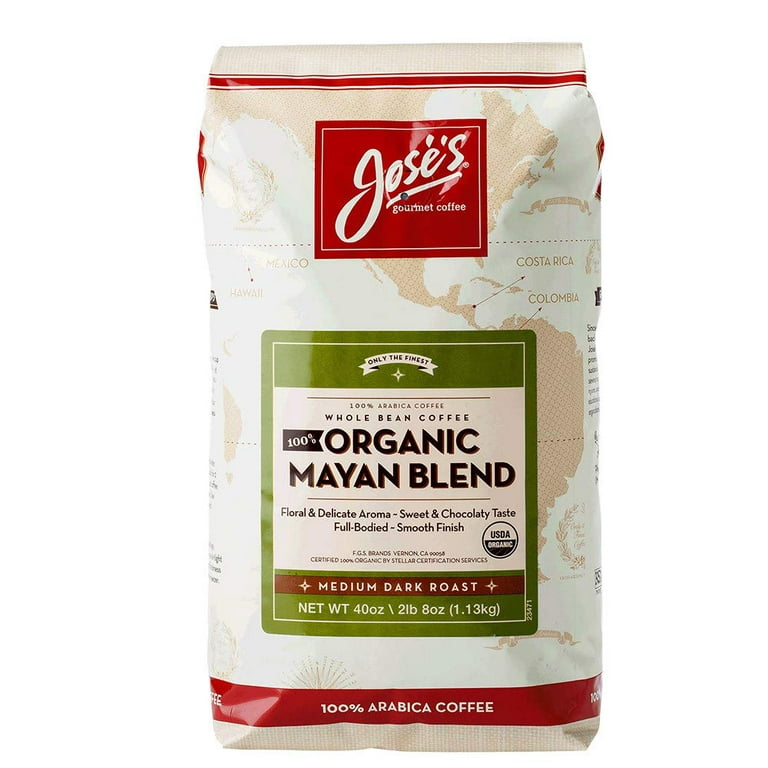 Jose Organic Mayan Blend Whole Bean Coffee, 40 oz.