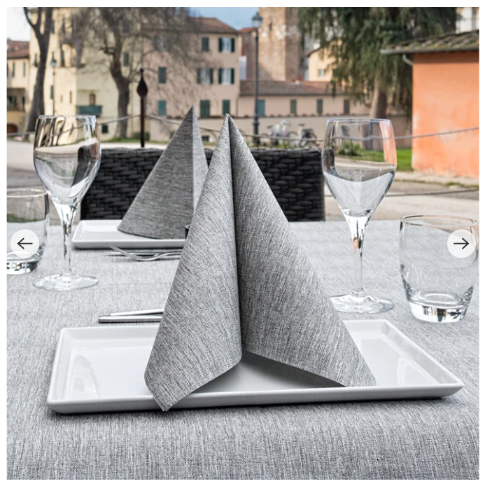 Plus Gio Grigio Airlaid Napkin 40x40cm 50 Ct. Packs