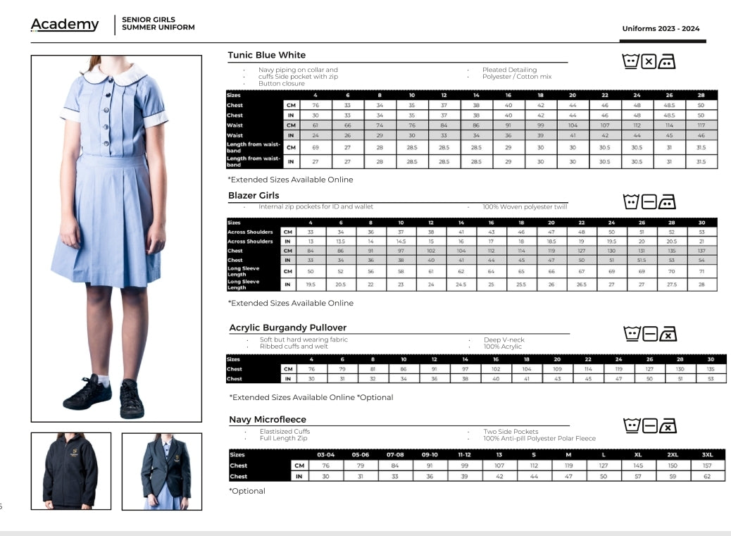 Tunic Blue White Senior