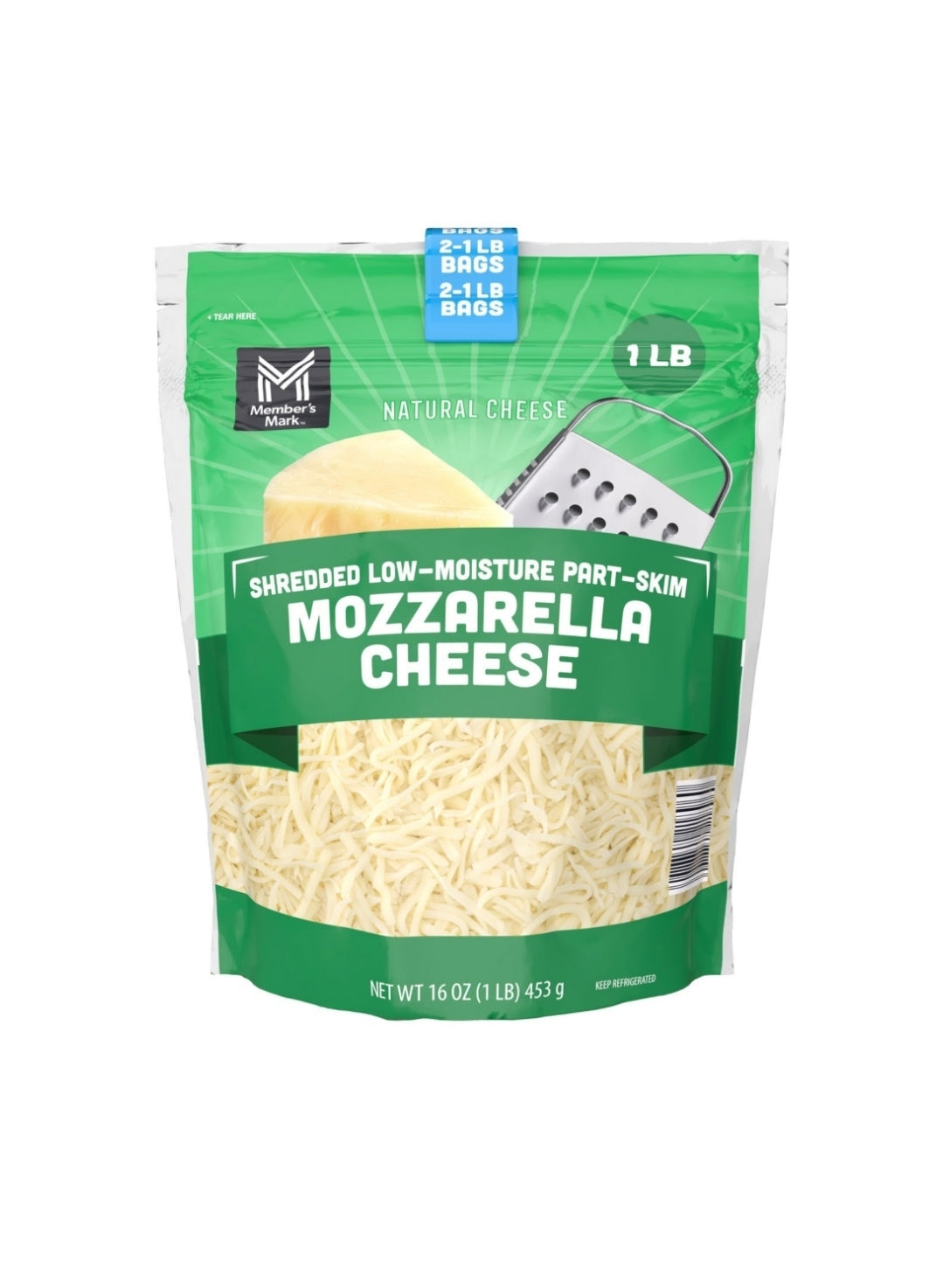 M/M Shredded Mozzarella Cheese, 1lb