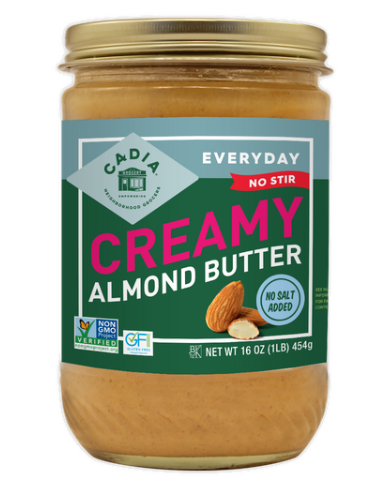 Cadia Creamy Almond Butter, 16oz