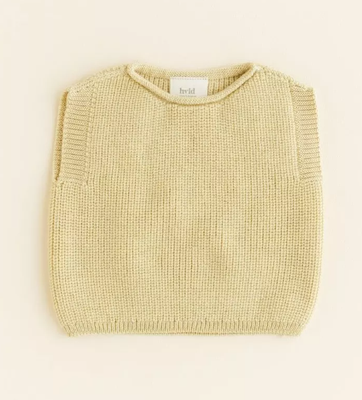 Soft Knitted Harvey Vest - Light Yellow - 2T