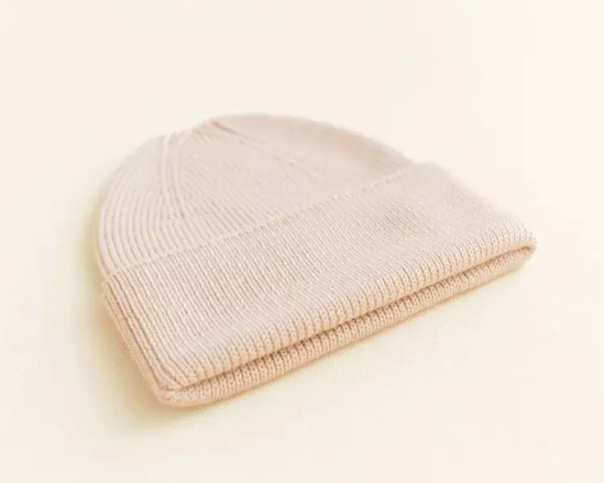 Soft Knitted Oat Beanie - NB