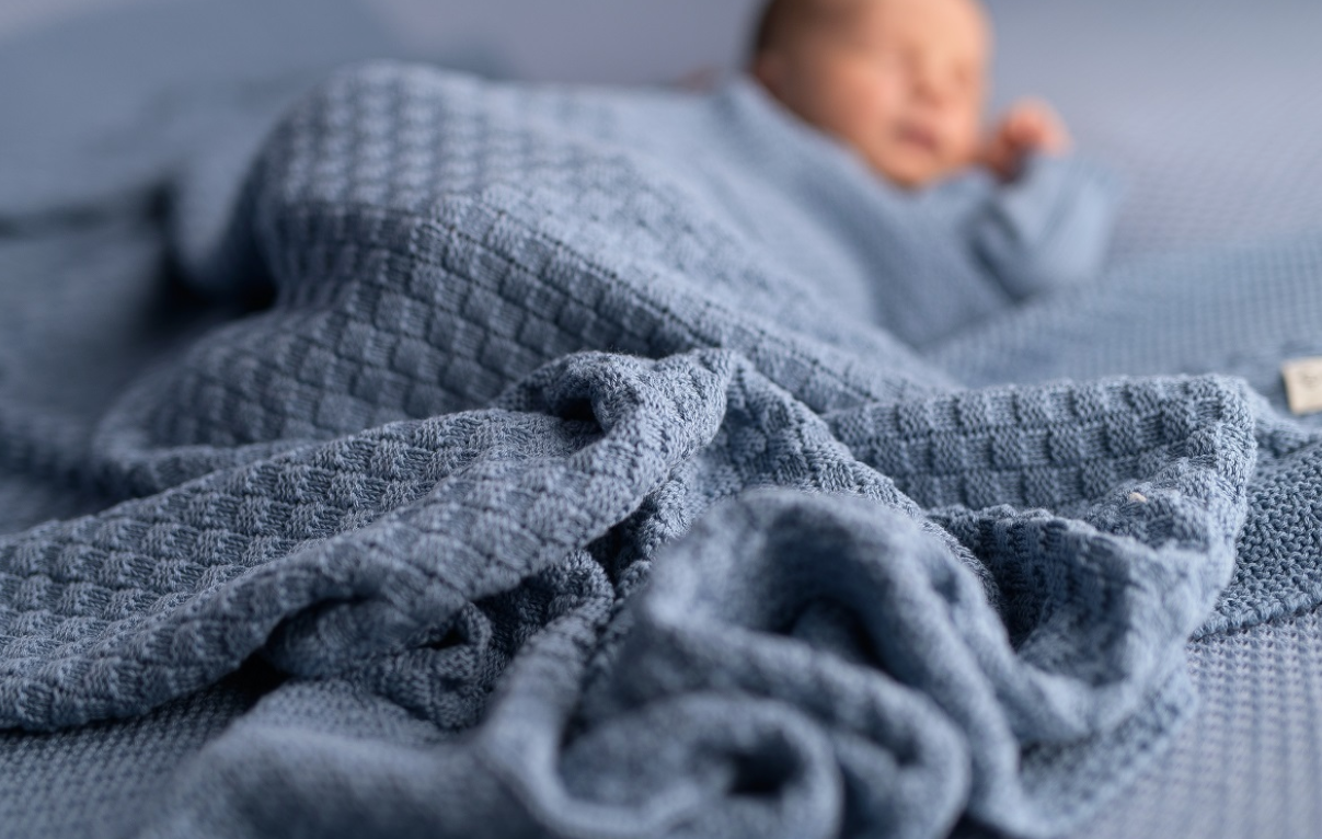 Blue Knit Blanket