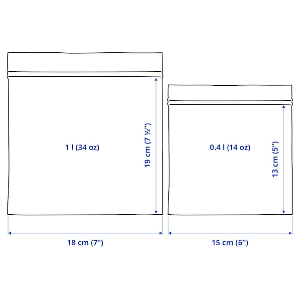 ISTAD Small Gold & Black Bags, 34fl oz & 14fl oz