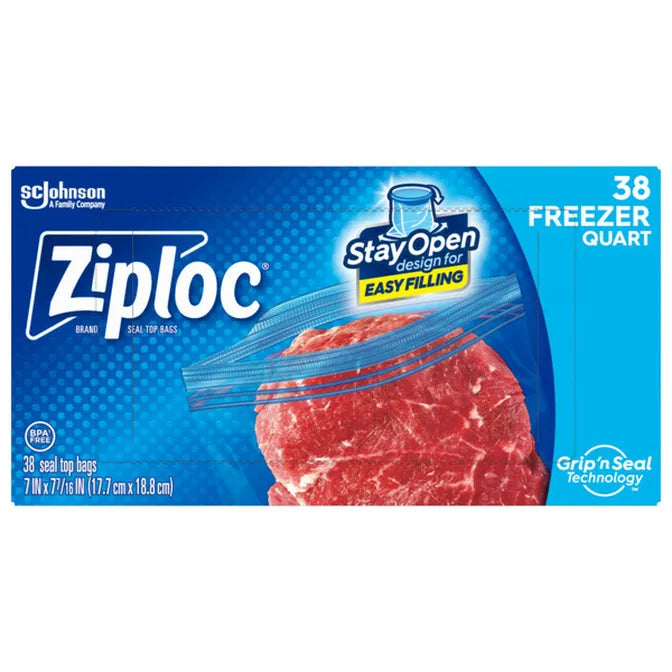 Ziploc Freezer Gallon Bags 34ct