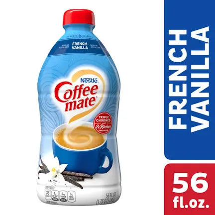 Nestle Coffeemate Creamer, French Vanilla, 56oz
