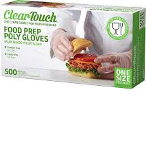 Clear Touch Food Prep Poly Gloves 500 count