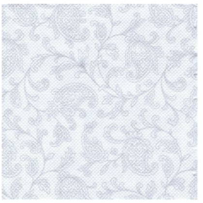 Papstar Royal Collection Napkins Ornaments Design, White 20pk