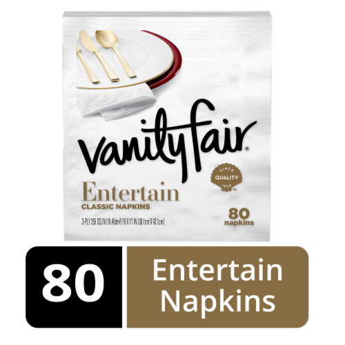 Vanity Fair Entertain Napkins, 80 ct