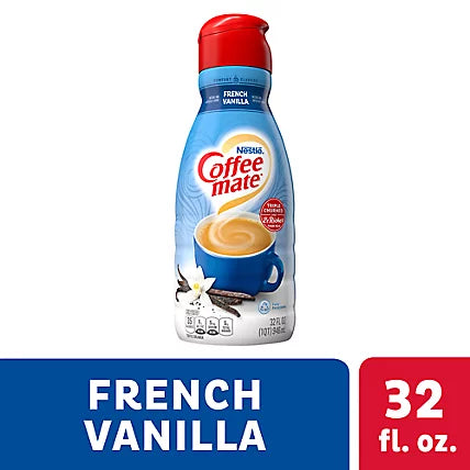 Nestle Coffeemate Creamer, French Vanilla, 32floz