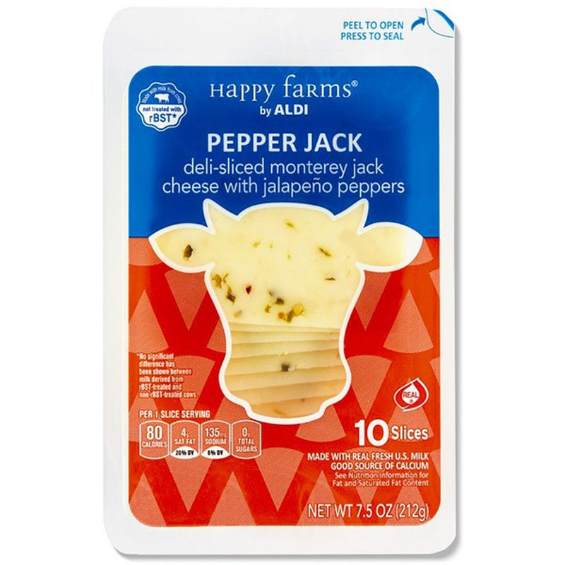 Happy Farms Pepper Jack Sliced Cheese, 7.5oz