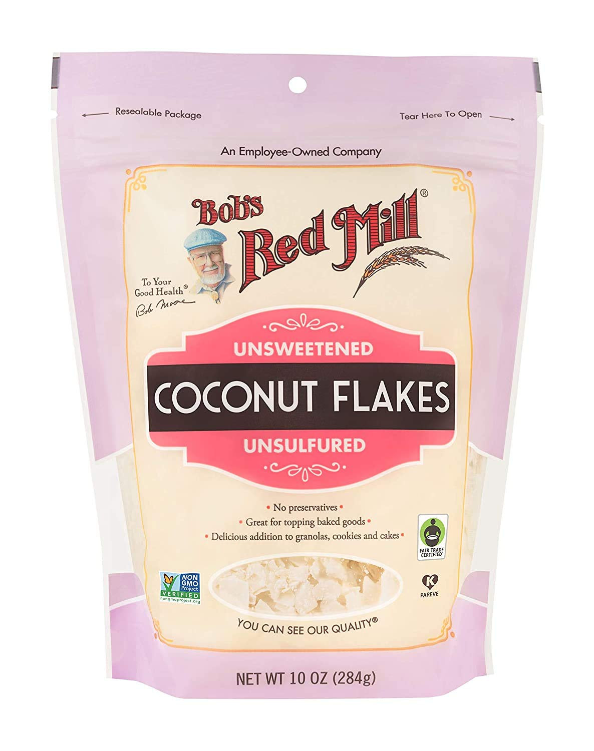Bob's Red Mill Unsweetened Coconut Flakes, 10 oz