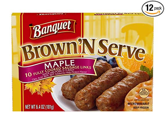 Banquet Brown'N Serve Maple Sausage Links 6.4oz2