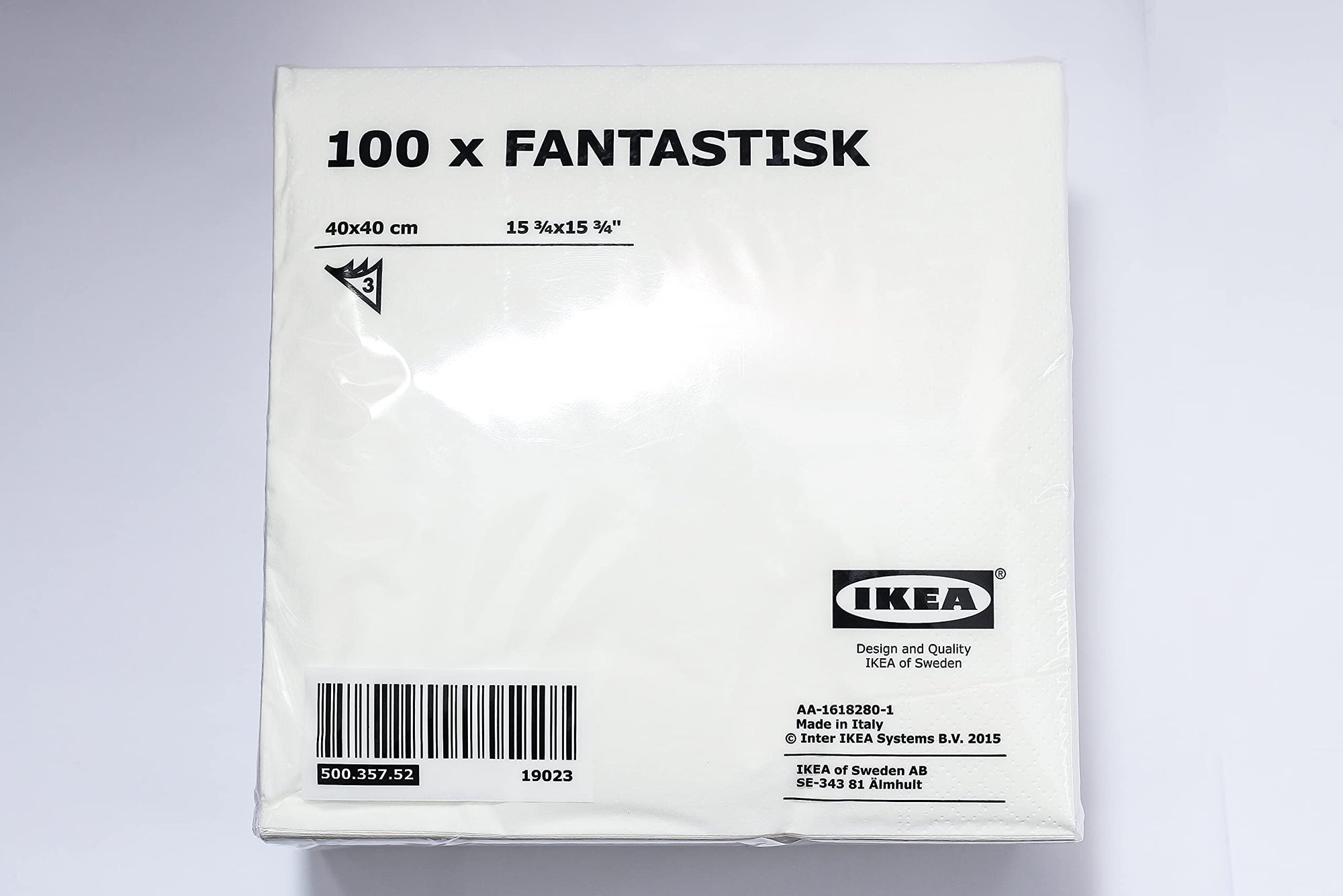 FANTASTISK Paper Napkins - White 100pkt