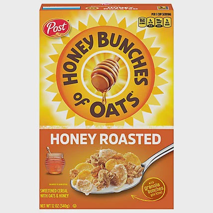 Honey Bunches of  oats, Honey Roasted,12oz