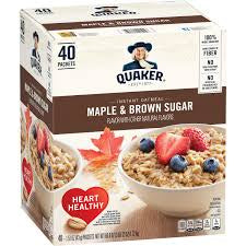 Quaker Instant Oatmeal, Maple Brown Sugar 40ct