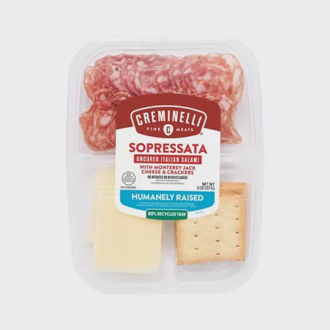 Creminelli Sopressata & Monterey Jack Cheese Snack, 2oz