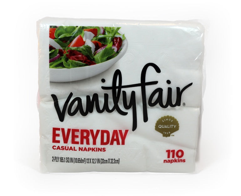 Vanity Fair Everyday White Napkins, 110ct