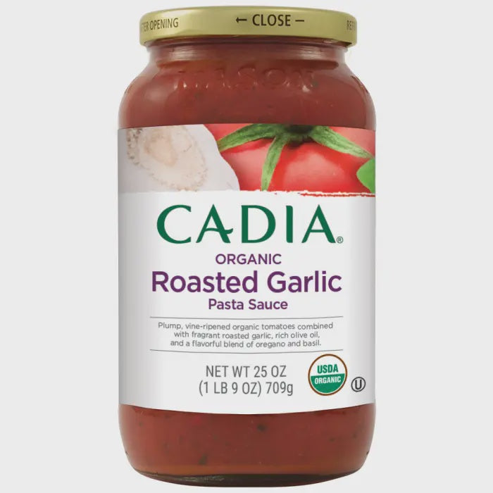 Cadia Sauce Pasta Roasted Garlic Org, 24 oz