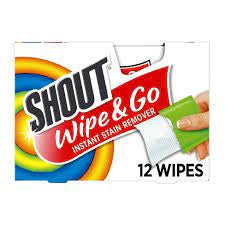 Shout Wipes, Stain Remover, 12ct