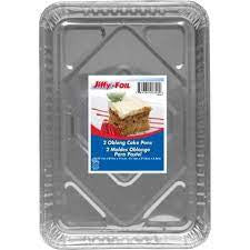 Jiffy-Foil 2 Oblong Cake Pans 12.25 x 8.25x1.09