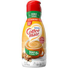 Nestle Coffeemate Hazelnut, Zero Sugar. 32oz