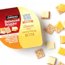 Sargento Balanced Breaks, Cheese & Wheat Thins Crackers, 6x1.5oz