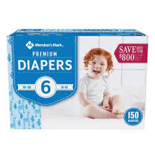 Member's Mark Premium Diapers Size 6, 50ct