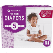 Member's Mark Premium Diapers Size 5, 84ct