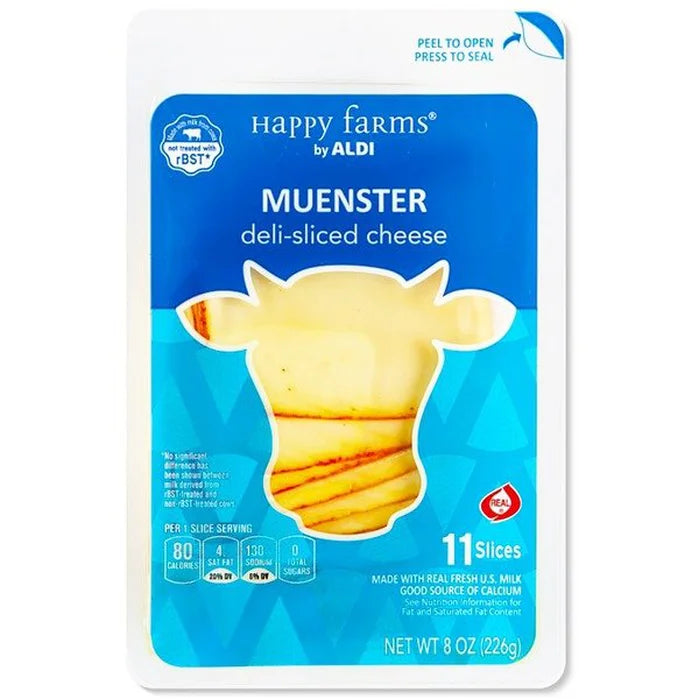 Happy Farms Muenster Sliced Cheese, 8oz