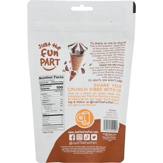 Just the fun Part, Waffle Cones, Bite Size, 4.23oz